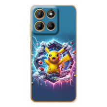Чехол с Пикачу на Motorola Edge 60 Fusion – Лого Пикачу