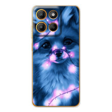 Чехол с принтом лисички на  – Лисица с гирляндой