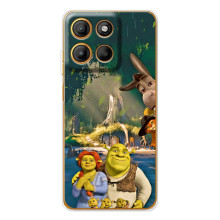 Печатный чехол с принтом Шрек для Motorola Edge 60 Fusion – Шрек и Фиона
