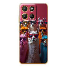 Чохол з принтом стильні тварини для Едж 60 Фюжин (Лами в окулярах)