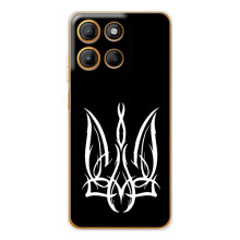 Чехол с украинским гербом на Motorola Edge 60 Fusion – Герб на черном