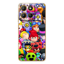 Силиконовый Чехол на Motorola Edge 60 Fusion с картинкой Brawl Stars – Персонажи