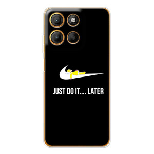 Силиконовый Чехол на Motorola Edge 60 Fusion с картинкой Nike – Later