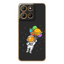 Силіконовый Чохол з принтом "Космонавти" на Motorola Edge 60 Fusion – Космонавт з кульками