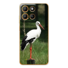 Силиконовый чехол с птичкой на Motorola Edge 60 Fusion – Лелека