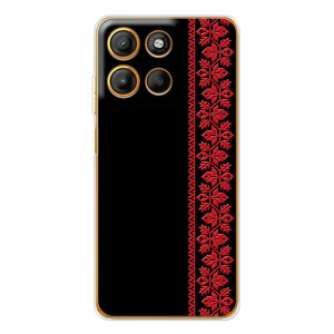 Силіконовый Чохол на Motorola Edge 60 Fusion – Червона вишиванка