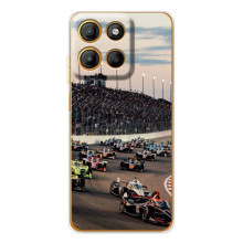 Чехол с прнтом Формула 1 на Motorola Edge 60 Fusion – Гонка Формула-1