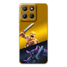 Чехол з героями Клеш Рояль для Motorola Edge 60 Fusion – Варвар против Пекка