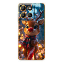 Яскравий чохол для Motorola Edge 60 Fusion з Зимові Оленята – Олень з шарфом