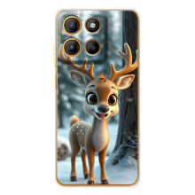 Яскравий чохол для Motorola Edge 60 Fusion з Зимові Оленята – Оленятко в лісі