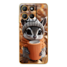 Печатный чехол «Зверята с кофе» для Motorola Edge 60 Fusion – Грызунчик с кофе
