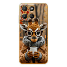 Печатный чехол «Зверята с кофе» для Motorola Edge 60 Fusion