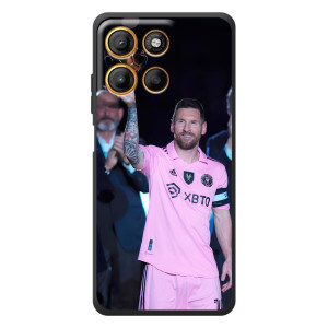 Чехлы Лео Месси в Майами на Motorola Edge 60 Neo – Золотой мяч Месси