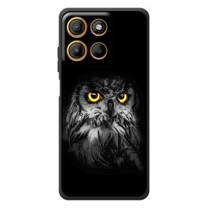 Чехлы с принтом СОВЫ для Motorola Edge 60 Neo – Сова на чёрном