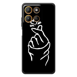 Чехлы (Знак сердечка) на Motorola Edge 60 Neo – Сердце на черном