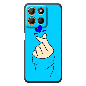 Чехлы (Знак сердечка) на Motorola Edge 60 Neo – Сердце на синем