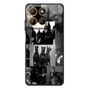 Чехол ДОБЕРМАН для Motorola Edge 60 Neo – Коллаж Доберман