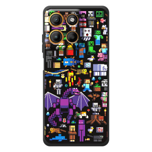 Чехол майнкрафт для Motorola Edge 60 Neo – Все персонажи