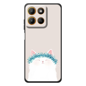 Чехол на тематику: Коты для Motorola Edge 60 Neo (Белый котик)