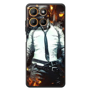 Силиконовый чехол с картинкой "Герой Pubg" на Motorola Edge 60 Neo (Man Пубг)