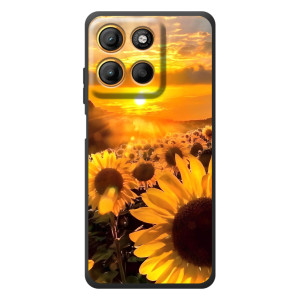 Чехол с Цветами для Motorola Edge 60 Neo (поле подсолнухов)