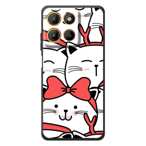 Бампер с изображением Котиков для Моротора Эдж 60 Нио – Новогодние котики