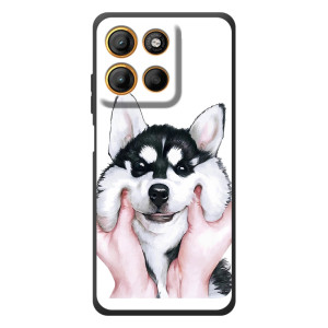 Бампер для Motorola Edge 60 Neo с картинкой "Песики" (Собака Хаски)