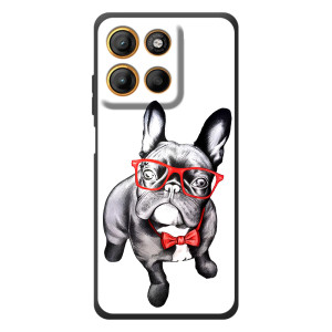 Бампер для Motorola Edge 60 Neo с картинкой "Песики" (В очках)