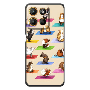 Чехол с Прикольным принтом на Motorola Edge 60 Neo – Ёга свинок