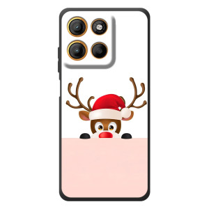 Чехол Санта Клаус для Motorola Edge 60 Neo (Олененок)