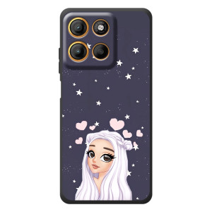 Чехол Стильные девушки на Motorola Edge 60 Neo – Девушка и сердечки