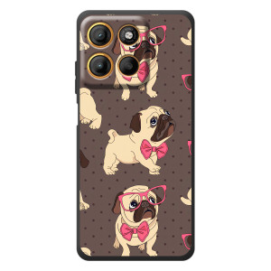 Чехол (ТПУ) Милые собачки для Motorola Edge 60 Neo (Собачки Мопсики)