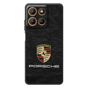 Чехол с авто Порше для Motorola Edge 60 Neo – Логотип Порше