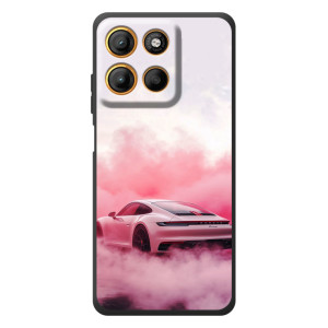 Чехол с авто Порше для Motorola Edge 60 Neo – Розовый Порше