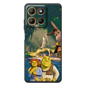 Печатный чехол с принтом Шрек для Motorola Edge 60 Neo – Шрек и Фиона