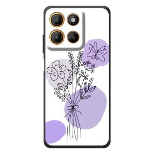 Силконовий чохол з принтом в квітах на Motorola Edge 60 Neo