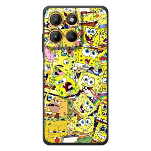 Силиконовый чехол Спанч Боб на Моротора Эдж 60 Нио (Спанч Боб Арт)