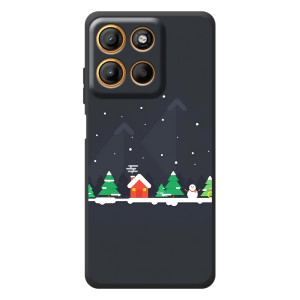 Силиконовый бампер на рождество для Motorola Edge 60 Neo (Город зимний)