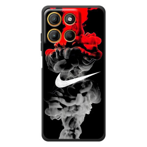 Силиконовый Чехол на Motorola Edge 60 Neo с картинкой Nike (Nike дым)