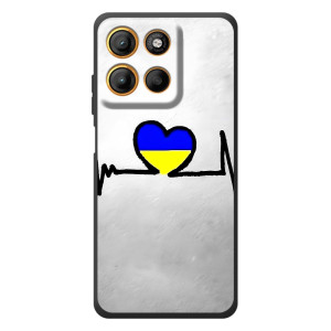 Силиконовый Чехол на Motorola Edge 60 Neo (Я-Украина) – Украинская кардиограмма