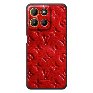 Текстурный Чехол Louis Vuitton для Моротора Эдж 60 Нио (Красный ЛВ)