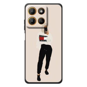 Силиконовый Чехол на Motorola Edge 60 Neo с картинкой Стильных Девушек – Стильная