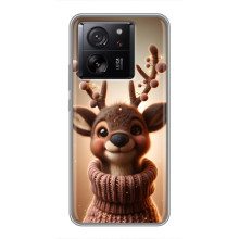 Яркий чехол для Motorola Edge 60 Neo с Зимними Оленятами – Олень в свитере