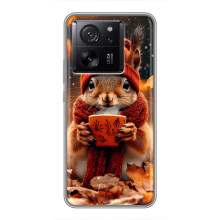 Печатный чехол «Зверята с кофе» для Motorola Edge 60 Neo – Белка с кофе