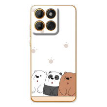 Чехлы с изображением разных животных для Motorola Edge 60 Pro (Удивленные медвеженки)
