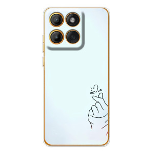 Чехлы (Знак сердечка) на Motorola Edge 60 Pro – Сердце на голубом