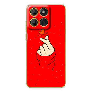 Чехлы (Знак сердечка) на Motorola Edge 60 Pro – Сердце на красном
