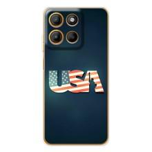 Чехол Флаг USA для Motorola Edge 60 Pro