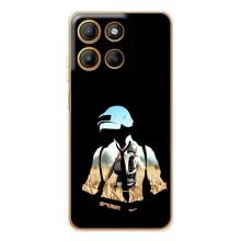 Силиконовый чехол с картинкой "Герой Pubg" на Motorola Edge 60 Pro (Пубг мен)