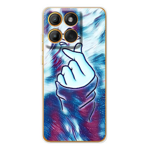 Чехол с принтом для Motorola Edge 60 Pro (AlphaPrint - Знак сердечка)